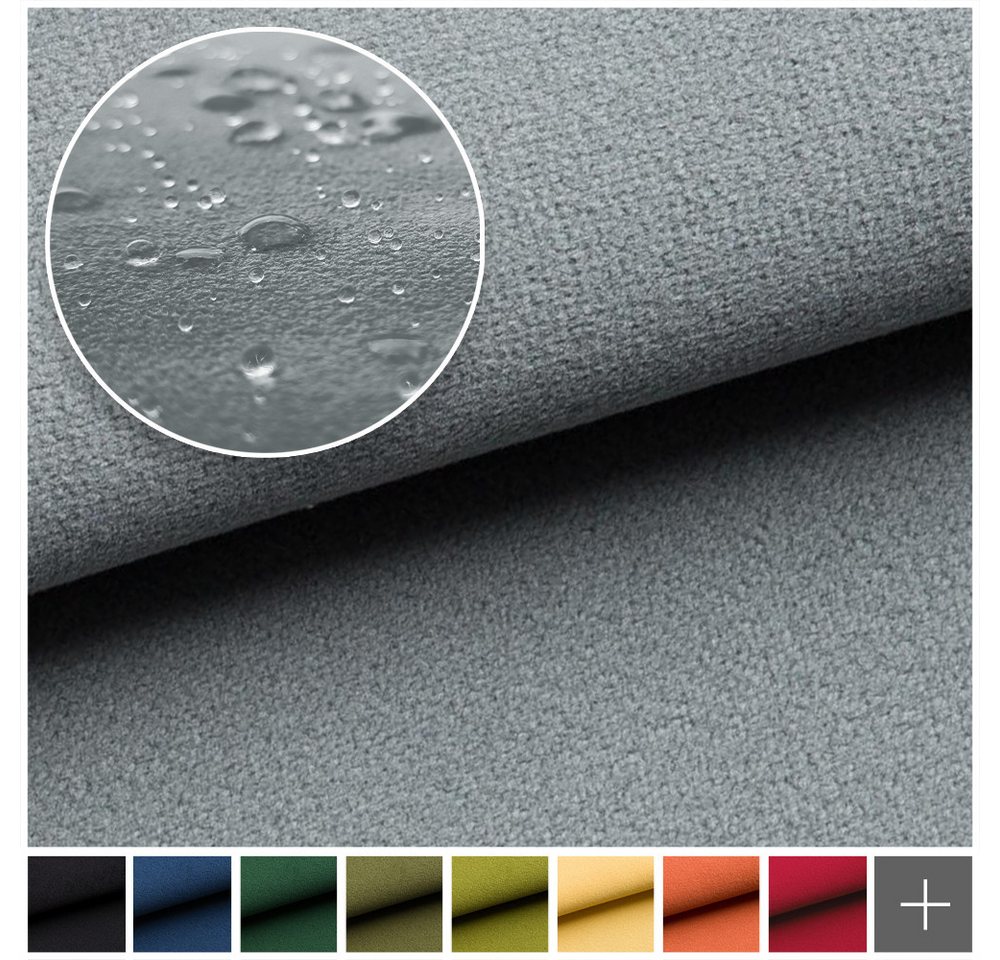 novely® Stoff TRITON - Wasserabweisender Microfaser Velours-Möbelstoff Wildleder-Opt, Wasserfest, Schmutzabweisend, Meterware, 1lfm – Bild 3 von 5