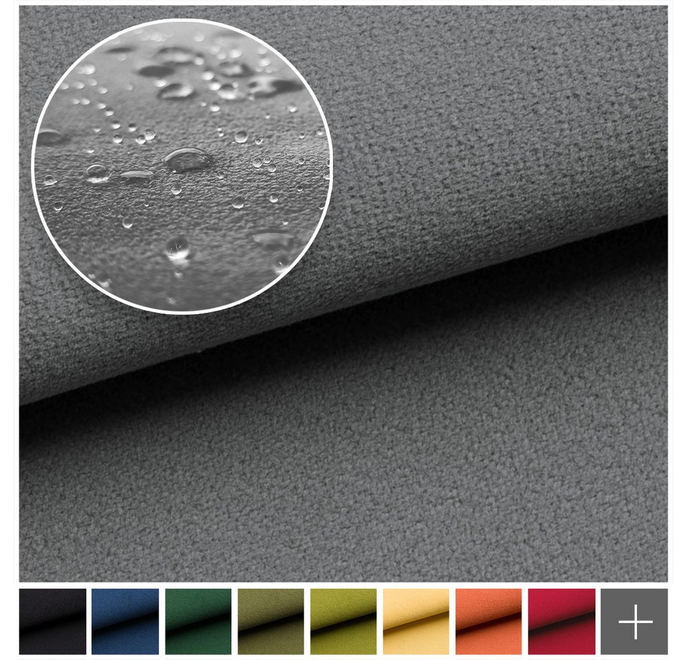 novely® Stoff TRITON - Wasserabweisender Microfaser Velours-Möbelstoff Wildleder-Opt, Wasserfest, Schmutzabweisend, Meterware, 1lfm – Bild 3 von 5