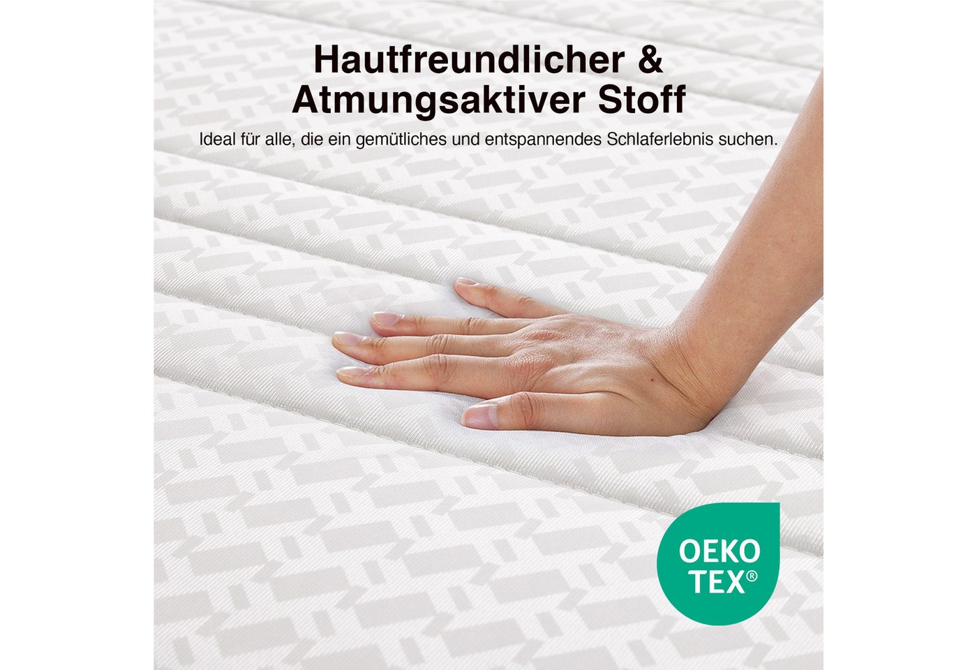 Kaltschaummatratze Rollmatratze, H3/H4 7-Zonen, Verwendung beider Seiten, Novilla, 12 cm hoch, hervorragende Atmungsaktivität, pflegeleichter Bezug – Bild 4 von 5
