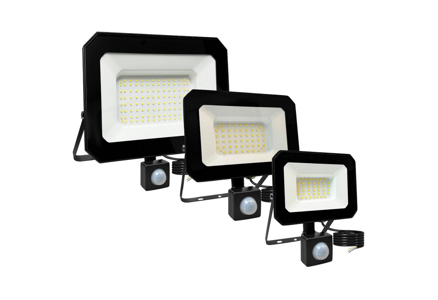 Novostella LED Flutlichtstrahler, LED fest integriert, Tageslichtweiß, Scheinwerfer IP65 Wasserdicht mit 1,5M Stromkabel – Bild 2 von 5