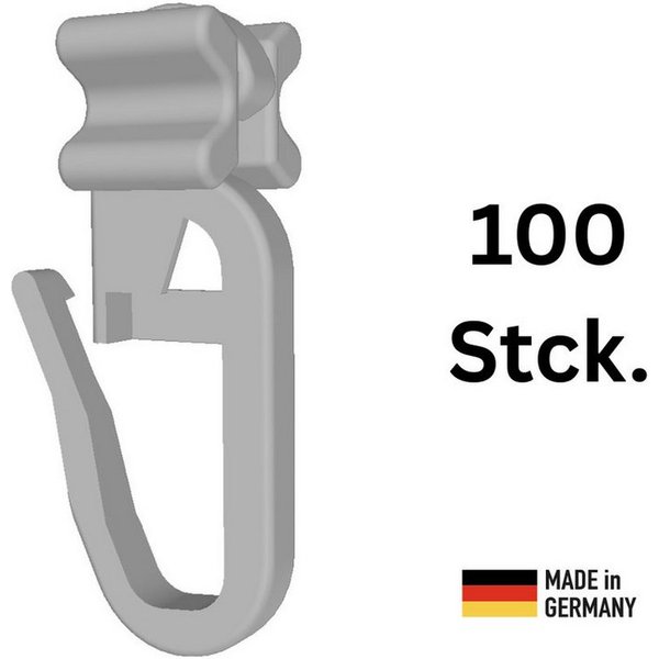 novumfix Gardinengleiter X-Gleiter, beweglich Faltengleiter weiß für 6mm Innenlauf, (100-St)