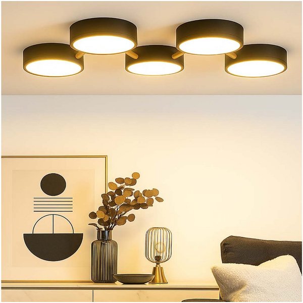 NOWA LED Deckenleuchte, LED-Leuchtmittel fest verbaut, Warmweiß, LED Deckenleuchte dimmbar rund Deckenlampe LED dimmbar Lampe