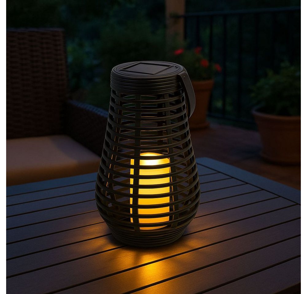 NOWA LED Solarleuchte, LED-Leuchtmittel fest verbaut, Warmweiß, Solarlampen für Außen zum stellen LED Solar Tischleuchte – Bild 5 von 5