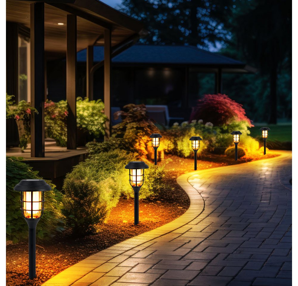 NOWA LED Solarleuchte, LED-Leuchtmittel fest verbaut, Warmweiß, Solarlampe Garten Deko Solarlampen für Außen Erdspiess – Bild 3 von 5