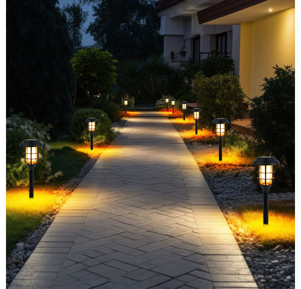 NOWA LED Solarleuchte, LED-Leuchtmittel fest verbaut, Warmweiß, Solarlampe Garten Deko Solarlampen für Außen Erdspiess – Bild 4 von 5
