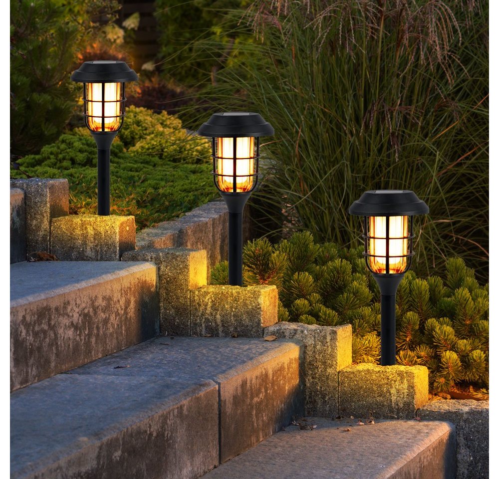 NOWA LED Solarleuchte, LED-Leuchtmittel fest verbaut, Warmweiß, Solarlampe Garten Deko Solarlampen für Außen Erdspiess – Bild 5 von 5