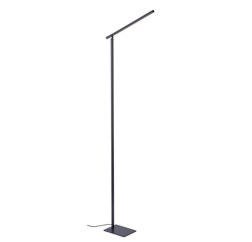 NOWA LED Stehlampe, LED-Leuchtmittel fest verbaut, Warmweiß, Stehlampe Stehleuchte Touchdimmer Beistelllampe anthrazit LED H 145 cm – Bild 3 von 5