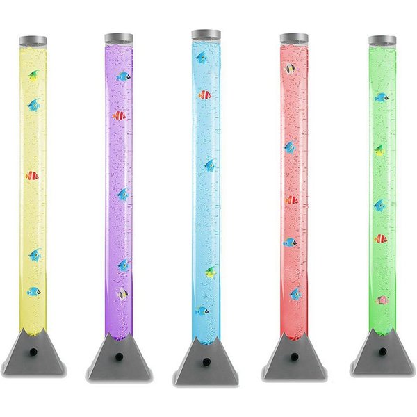 NOWA LED Stehlampe, LED-Leuchtmittel fest verbaut, RGB LED Steh Lampe Deko Fische Sprudel Wasser Ess Zimmer Stand Säule