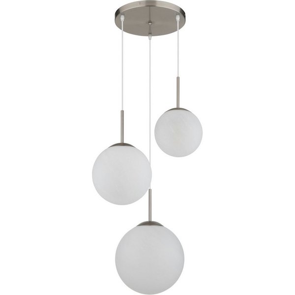 NOWA Pendelleuchte KOP, ohne Leuchtmittel, Hängeleuchte, Hängeleuchte, Glaskugeln opal, alabaster Optik