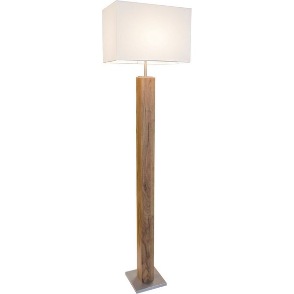 NOWA Stehlampe GUMP, ohne Leuchtmittel, Stehleuchte, Eiche, Textil, Schlafzimmer, Wohnzimmer, Flur