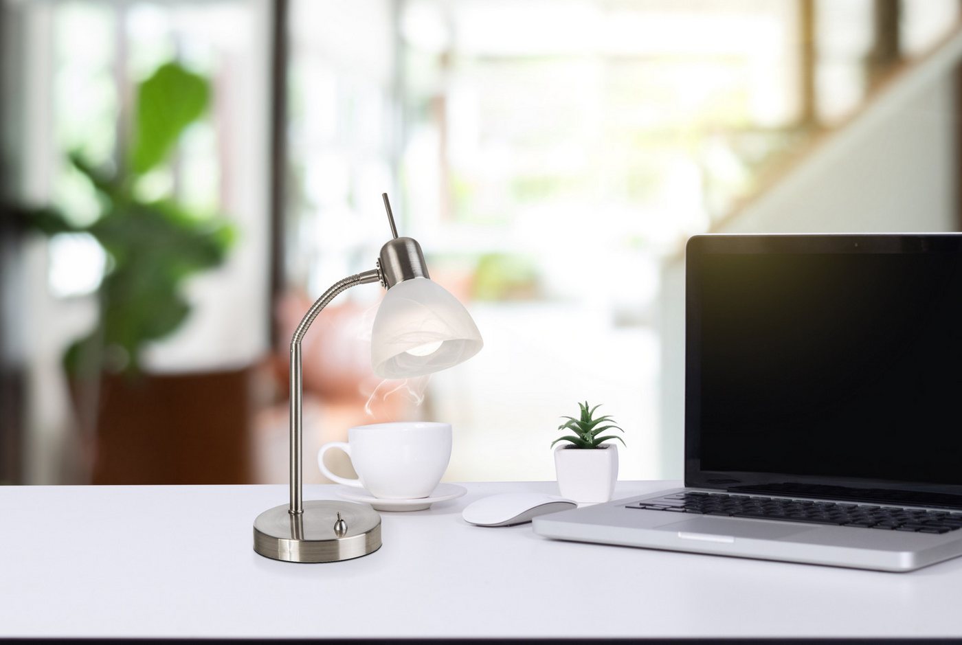 NOWA Tischleuchte DAYTONA, LED fest integriert, Warmweiß, Tischlampe Nachttischlampe Deko-Tischleuchte Schlafzimmer – Bild 2 von 2