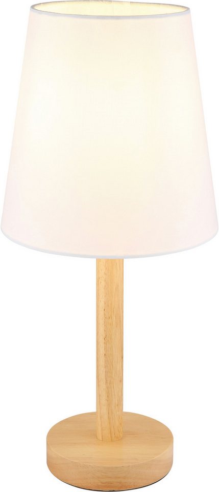 NOWA Tischleuchte JORIS, ohne Leuchtmittel, Tischlampe, Textil, Schlafzimmer, Wohnzimmer – Bild 3 von 5