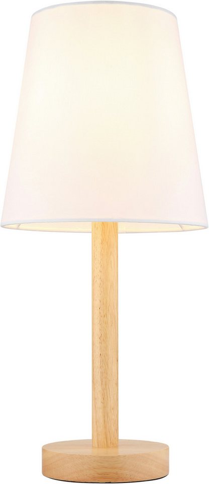 NOWA Tischleuchte JORIS, ohne Leuchtmittel, Tischlampe, Textil, Schlafzimmer, Wohnzimmer – Bild 4 von 5