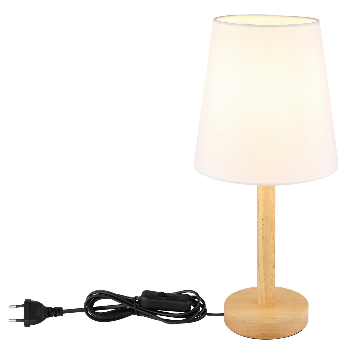 NOWA Tischleuchte JORIS, ohne Leuchtmittel, Tischlampe, Textil, Schlafzimmer, Wohnzimmer – Bild 5 von 5