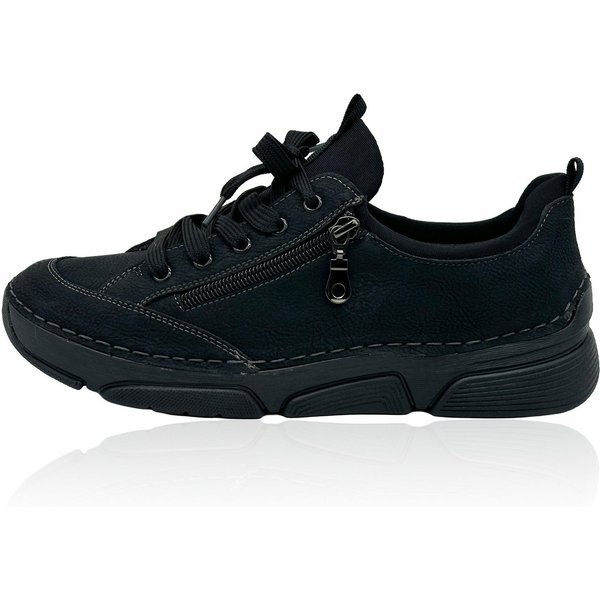 Nowaland Bequeme Damen Freizeitschuhe mit Zierreißverschluss und Schnürung Slipper Komfortschuhe mit flexiblem Laufsohlen-Design