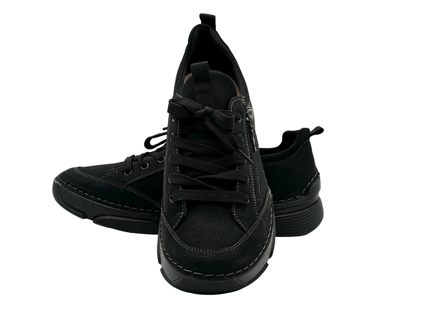 Nowaland Bequeme Damen Freizeitschuhe mit Zierreißverschluss und Schnürung Slipper Komfortschuhe mit flexiblem Laufsohlen-Design – Bild 2 von 5