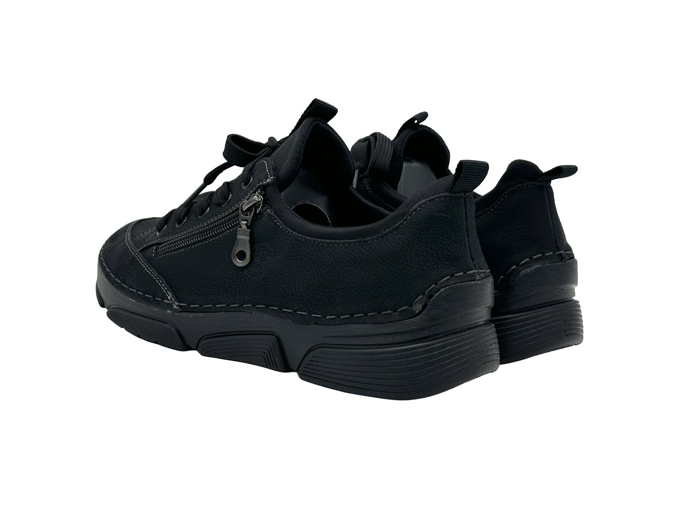 Nowaland Bequeme Damen Freizeitschuhe mit Zierreißverschluss und Schnürung Slipper Komfortschuhe mit flexiblem Laufsohlen-Design – Bild 4 von 5