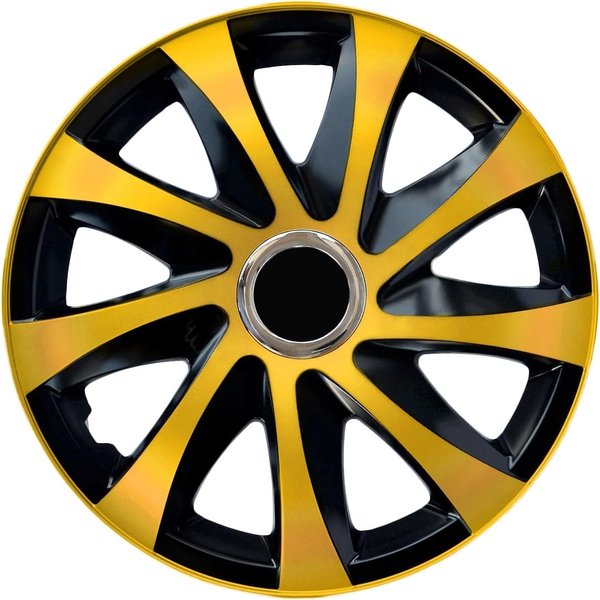 NRM Radkappe DRIFT Extra 13 Zoll in Gold, 13 in Zoll, (4-St) Radzierblenden für Stahlfelgen Radkappen Satz 4er Set 13"