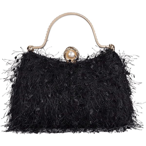nsihing Abendtasche Damen-Quasten-Abendtasche, glänzende Clutch, ideal für Cocktailpartys, Bälle und Partys