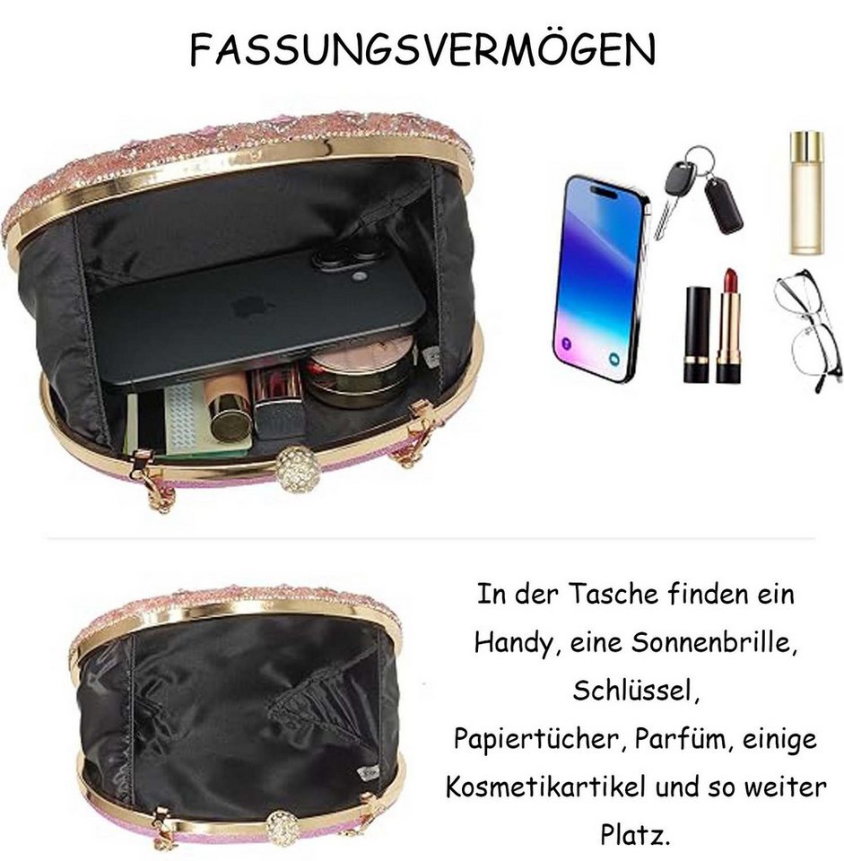 nsihing Abendtasche Sonnenblumen Strass Abendtasche Passend Cheongsam Kleid Abendtasche – Bild 4 von 5