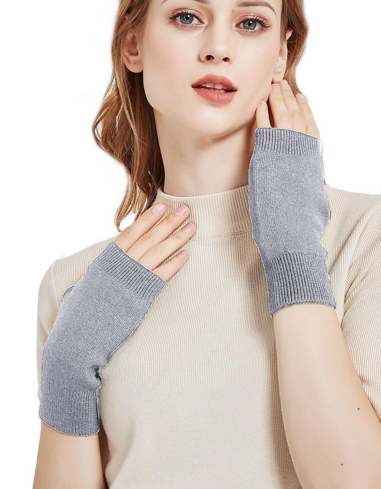 nsihing Armstulpen Fingerlose Handschuhe, Weiche Armstulpen & flexible Handschuhe zum Tippen – Bild 2 von 3