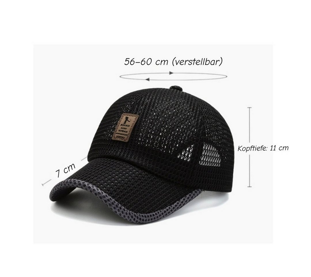 nsihing Baseball Cap Unisex Trucker Cap Basecap Herren und Damen aus Netzstoff Verstellbare Baseball Cap Atmungsaktivem Baseball Kappe – Bild 2 von 5
