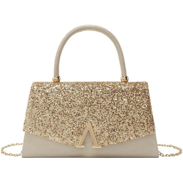 nsihing Clutch Damen Clutch, Glitzer Abendtasche mit Abnehmbarer Kette, Elegante Partytasche für Hochzeit, Ball & Cocktail Veranstaltungen