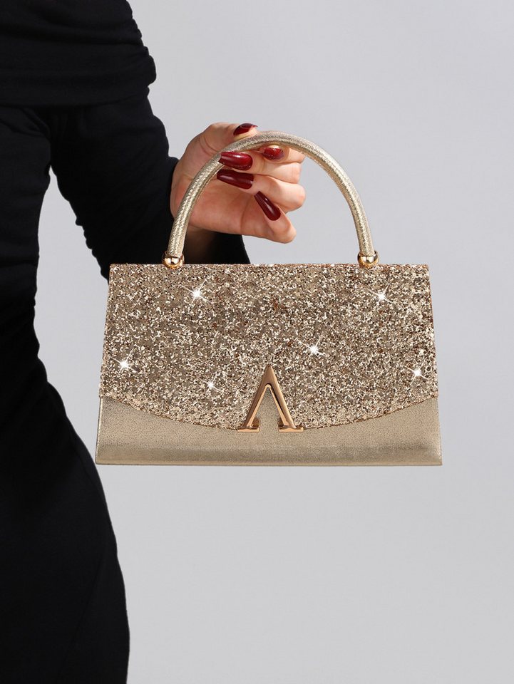 nsihing Clutch Damen Clutch, Glitzer Abendtasche mit Abnehmbarer Kette, Elegante Partytasche für Hochzeit, Ball & Cocktail Veranstaltungen – Bild 5 von 5