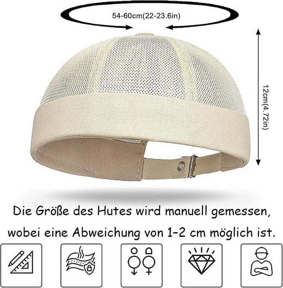 nsihing Dockermütze Docker-Cap Herren Seemannsmütze Hafenmütze Basecap Tragbar – Bild 2 von 5