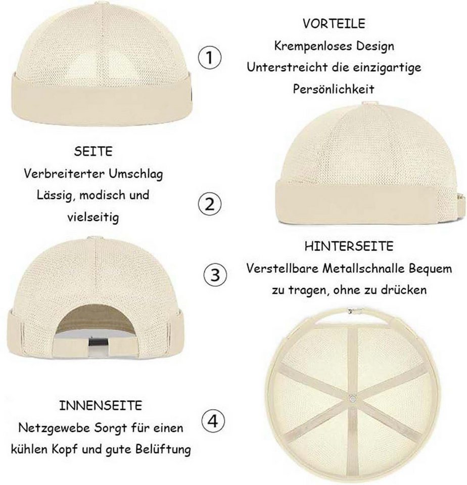 nsihing Dockermütze Docker-Cap Herren Seemannsmütze Hafenmütze Basecap Tragbar – Bild 4 von 5