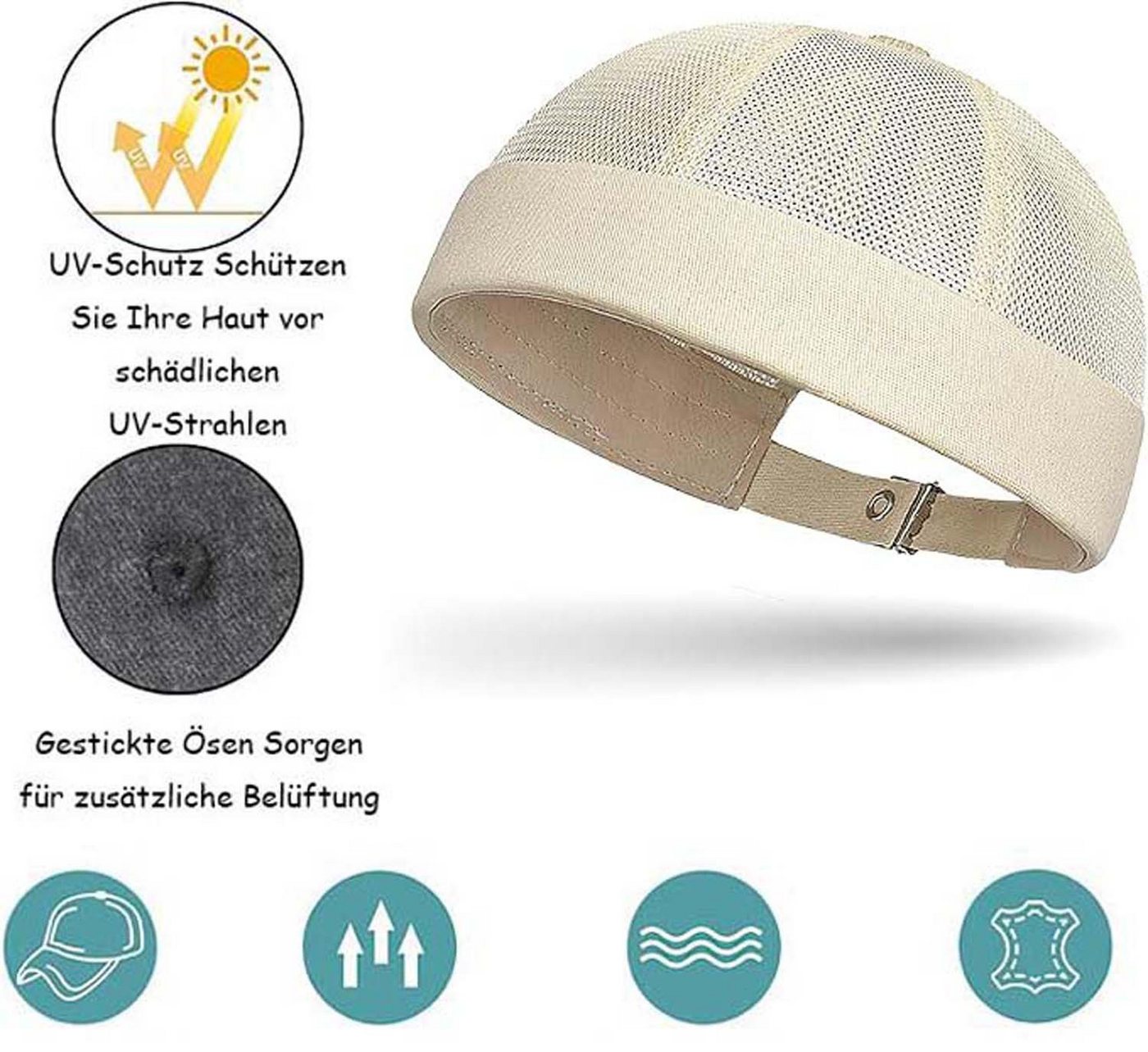 nsihing Dockermütze Docker-Cap Herren Seemannsmütze Hafenmütze Basecap Tragbar – Bild 5 von 5
