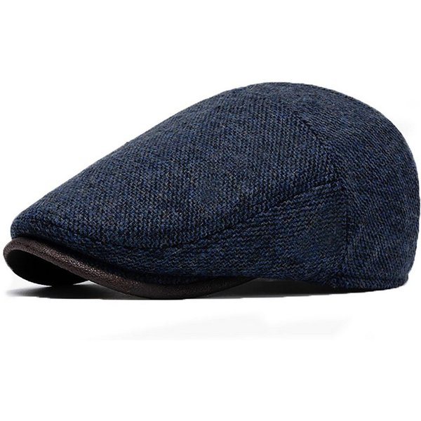 nsihing Flat Cap Schiebermütze Herren Wolle Verstellbare Newsboy Flatcap Barett Klassische Baskenmützen und Schirmmütze im 1920er Gatsby Stil.