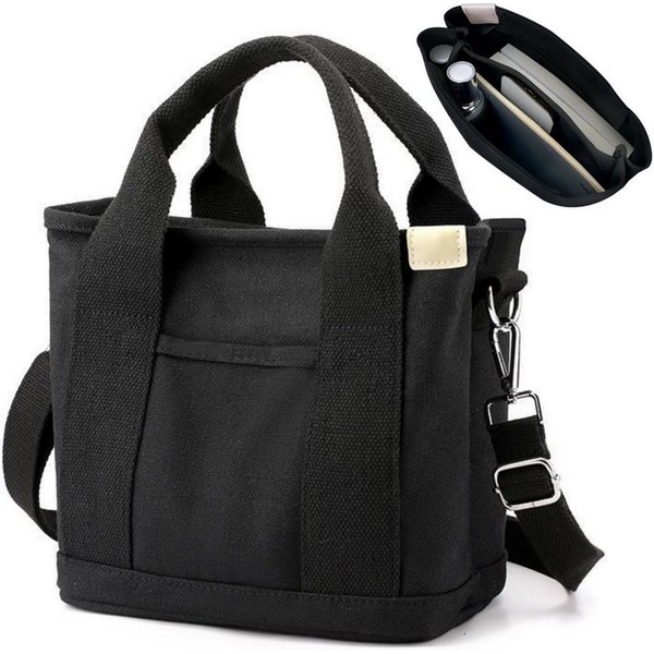 nsihing Handtasche Schultertasche Canvas, Umhängetasche Tote Bag mit Reißverschluss