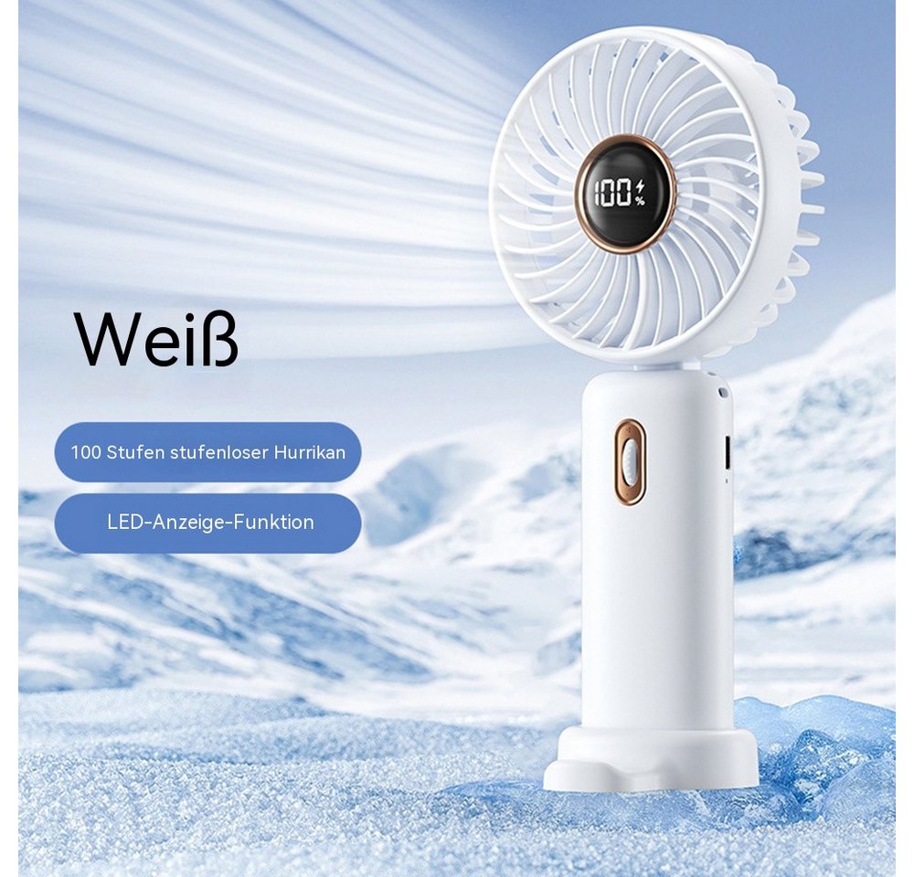 nsihing Handventilator Handventilator klappbar/wiederaufladbar mit Smartphonehalterung, Klein-Hand-Held-USB-Fan Portable Ventilatoren Kleiner – Bild 2 von 5
