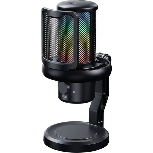 nsihing Mikrofon Mikrofon Dynamisch für Streaming Podcast Studio, USB Microphone, mit Stummschalttaste & Pop-Schutz – RGB-Mikrofon