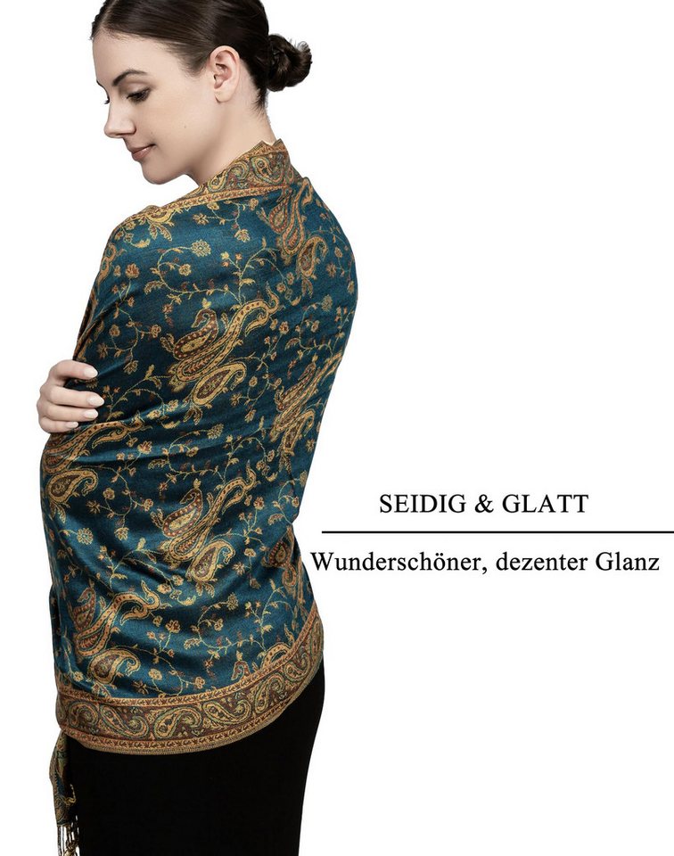 nsihing Modeschal Damen Kaschmirimitat-Schal, Elegant Weich Schultertuch Schal, Schals und Umhänge für Abendkleider, Festivals und alle Anlässe – Bild 5 von 5