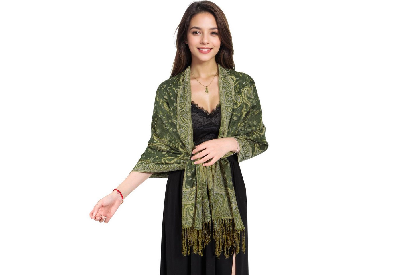 nsihing Modeschal Damen Kaschmirimitat-Schal, Elegant Weich Schultertuch Schal, Schals und Umhänge für Abendkleider, Festivals und alle Anlässe – Bild 4 von 5