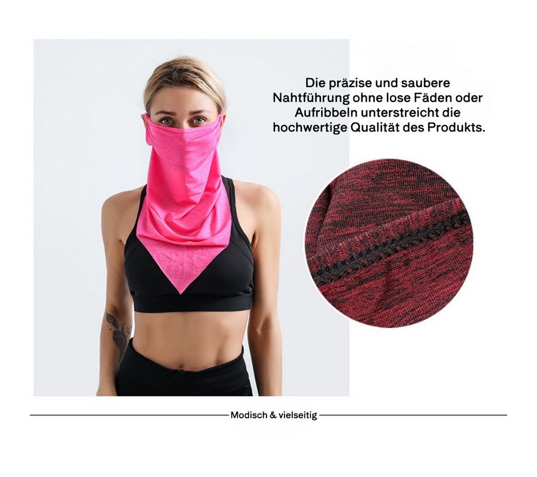 nsihing Multifunktionstuch UV-Schutz Halstuch mit Ohrschlaufen, Kühlendes Multifunktionstuch, (Atmungsaktiv, Schnell trocknend, Gesichtsschutz), für Damen, Herr – Bild 5 von 5