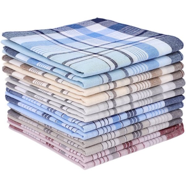 nsihing Papiertaschentücher 12er Set Baumwolltaschentücher für Herren 40x40cm Weiche, langlebige (12-St), Baumwolle, perfekt für Büro, Reisen, Alltag