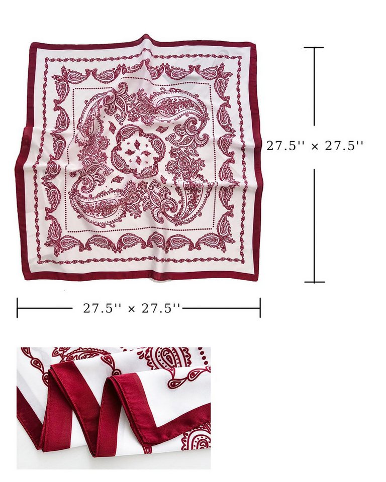 nsihing Seidentuch quadratisch, 70x70 cm, Nickituch, Bandana-Schal (1Stück), Seide, Satin-Kopftuch für Damen – Seidig-glattes Haarwickeltuch, stilvoll – Bild 5 von 5