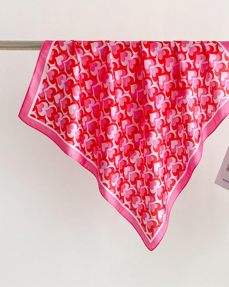 nsihing Seidentuch quadratisch, 70x70 cm, Nickituch, Bandana-Schal (1Stück), Seide, Satin-Kopftuch für Damen – Seidig-glattes Haarwickeltuch, stilvoll – Bild 3 von 5