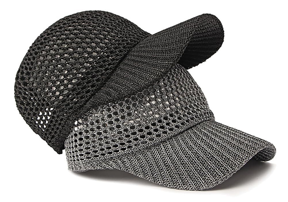 nsihing Sonnenhut Damen-Strick-Mesh-Baseballkappe, Sommer-Sonnenhut verstellbar, geeignet für Outdoor-Reisen und als Sonnenhut – Bild 2 von 5