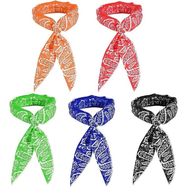 nsihing Sporthandtuch Kühlendes Handtuch, 5 Stück Ice Cooling Schal, (100 x 5 cm Sports Kühltuch für Männer und Frauen, 5-St), für Outdoor Schals und Sommerfest