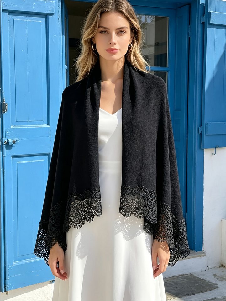 nsihing Strickjacke Große- Elegantes Spitzen-Tuch,für Hochzeiten, Dates und Pendeln – Bild 4 von 5
