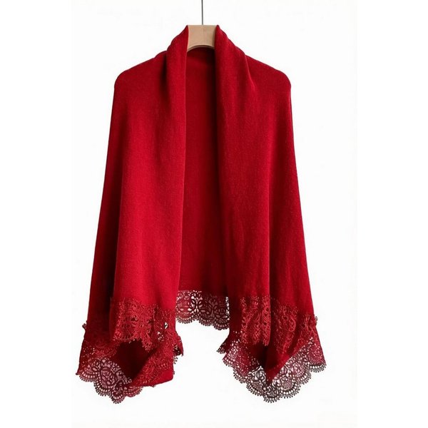 nsihing Strickjacke Große- Elegantes Spitzen-Tuch,für Hochzeiten, Dates und Pendeln