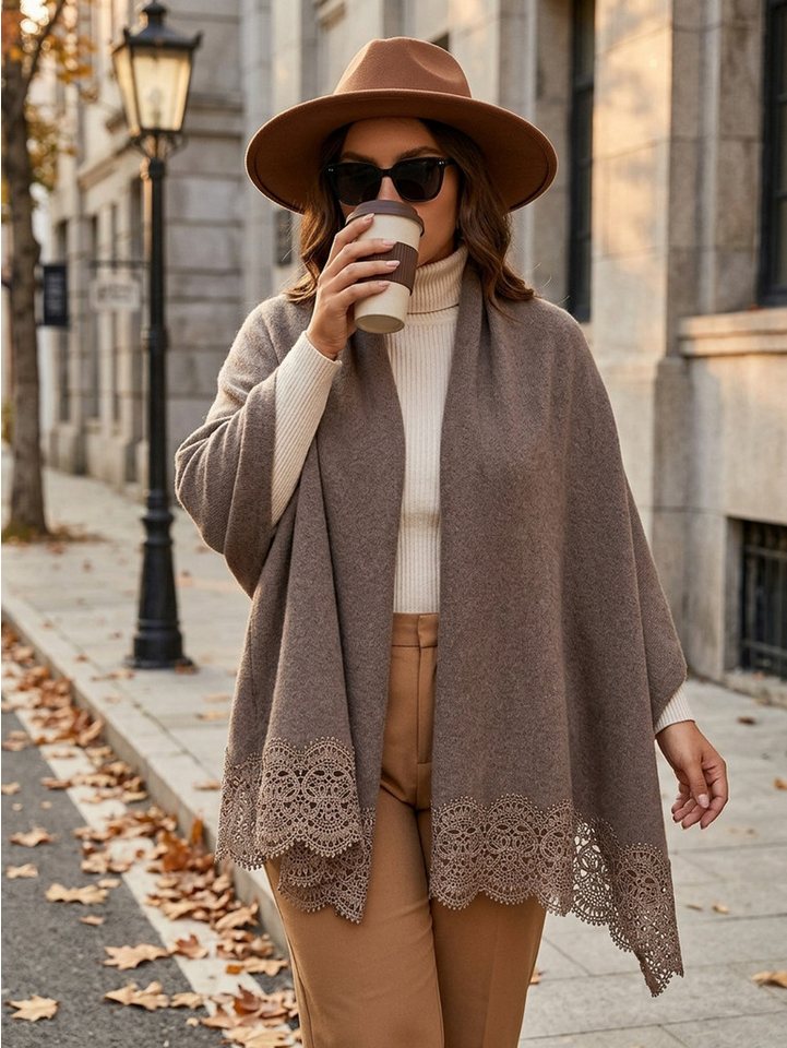 nsihing Strickjacke Große- Elegantes Spitzen-Tuch,für Hochzeiten, Dates und Pendeln – Bild 2 von 5