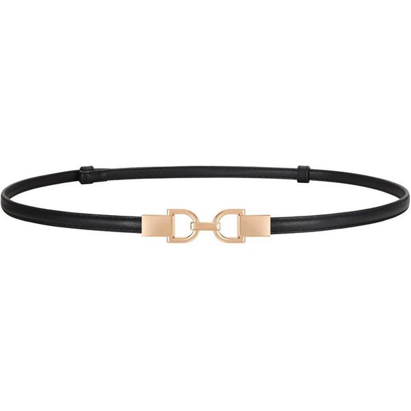 nsihing Taillengürtel echtes Leder, schmal, Damengürtel,schmaler Taillengürtel Verstellbare goldene Schnalle, perfekt passend zu Kleidern und Jeans.
