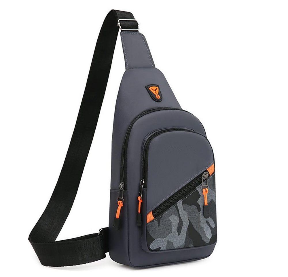 nsihing Umhängetasche Umhängetasche Herren Damen, Leicht, Klein, Crossbody, Camouflage, Für Wandern, Alltag, Schulter- und Brusttasche mit Frontfach – Bild 5 von 5