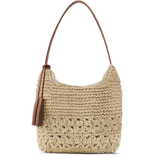 nsihing Umhängetasche Schultertasche,Strandtasche, Tragetasche, Korbtasche, Minibag, Henkeltasche, Bast-Optik, Sommertasche, Crossbody Bag