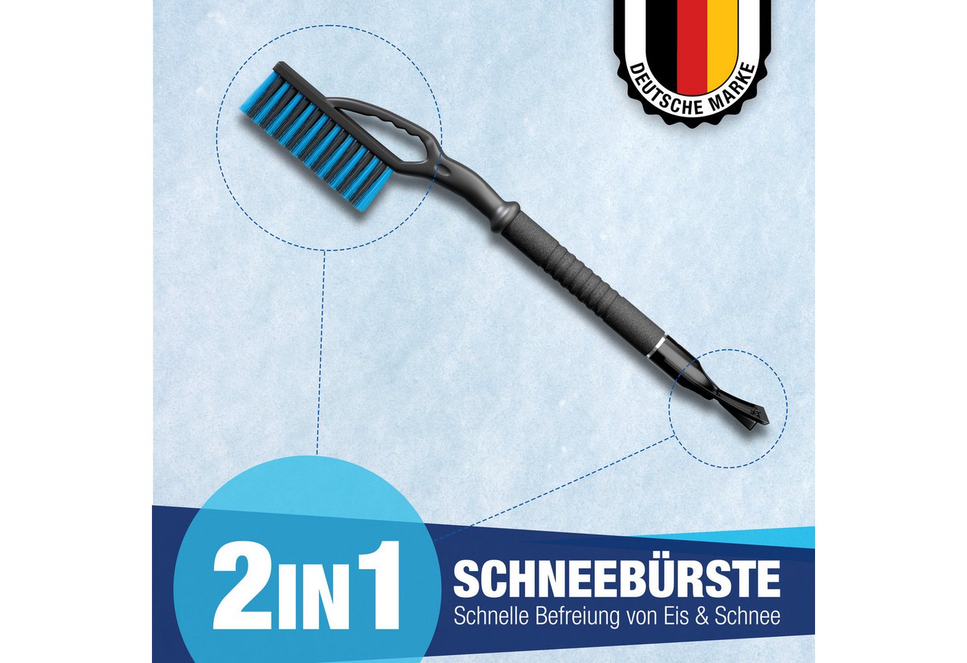 NTG Nutzfahrzeug Technik GmbH Eiskratzer Schneebesen - Eiskratzer XXL 65 cm lang Multifunktionaler Winterhelfer: Perfekt für die Fahrzeugpflege – Bild 2 von 5